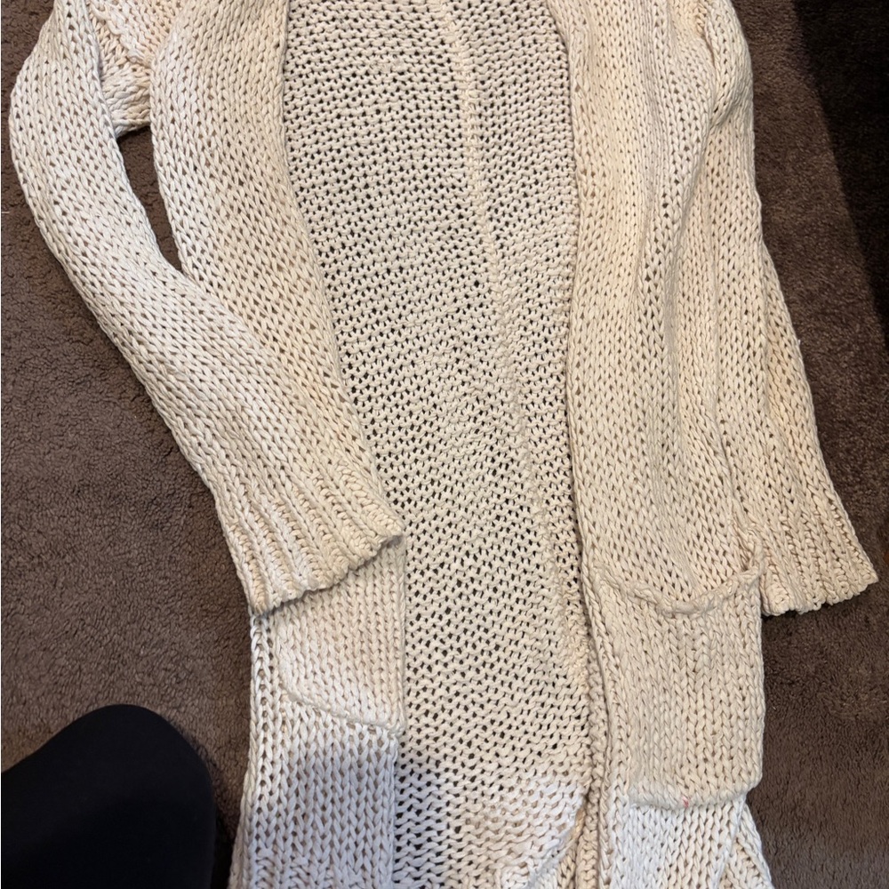 Free People Knit Cardigan in Cream XS